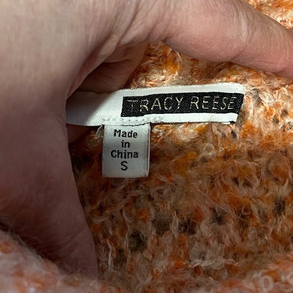 ❣️TRACY REESE Anthropologie - Orange Textured Turtleneck Sweater - Size S - Picture 2 of 9